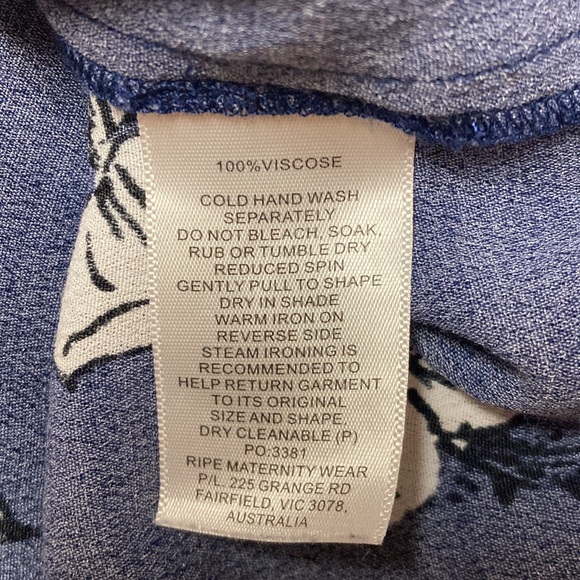 Ripe Pippa Peasant Floral Maxi Maternity Dress Sz L - Picture 8 of 11